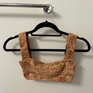 Weworewhat Snake skin Sports Bra